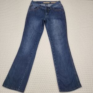 Vanilla Star Women's Flare Leg Jeans Size 6 Medium Wash Blue Denim